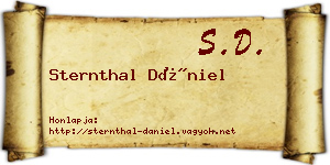 Sternthal Dániel névjegykártya
